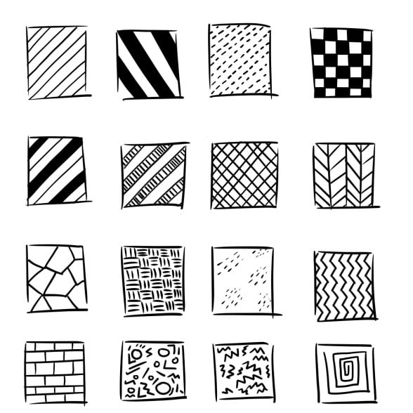 Easy line patterns to draw for beginners.